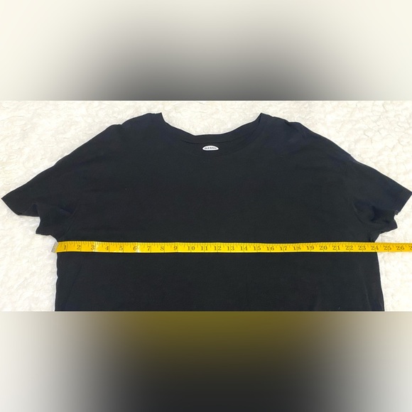 Old Navy Womens XL Solid Black Short Sleeve Oversized Crop Top Comfy Loungewear - Picture 6 of 9